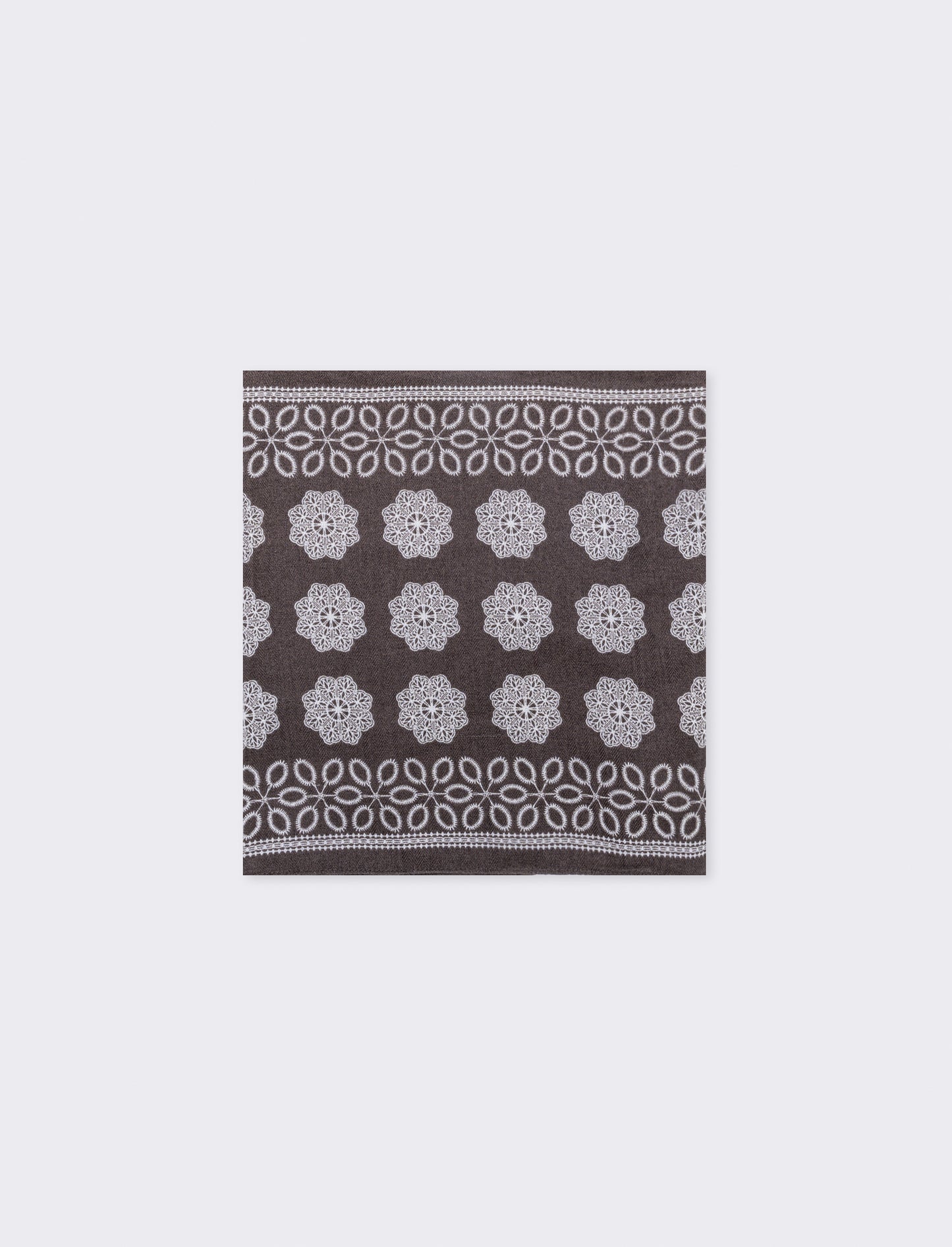 Foulard rettangolare stampato a fantasia - Nero