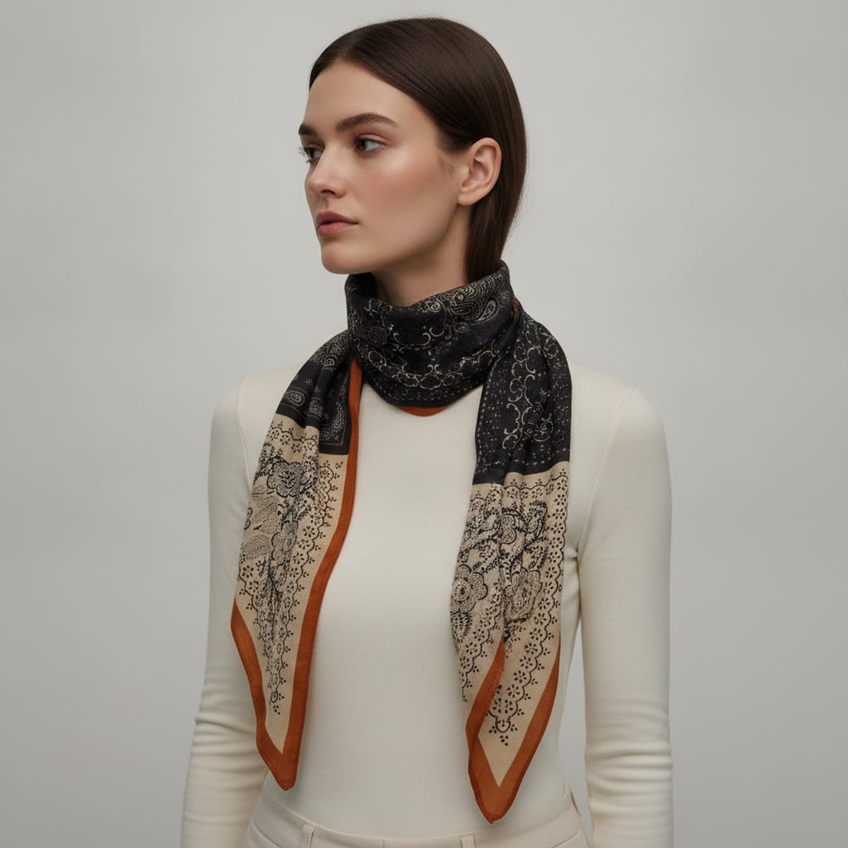 Foulard rettangolare fantasia - Multicolore