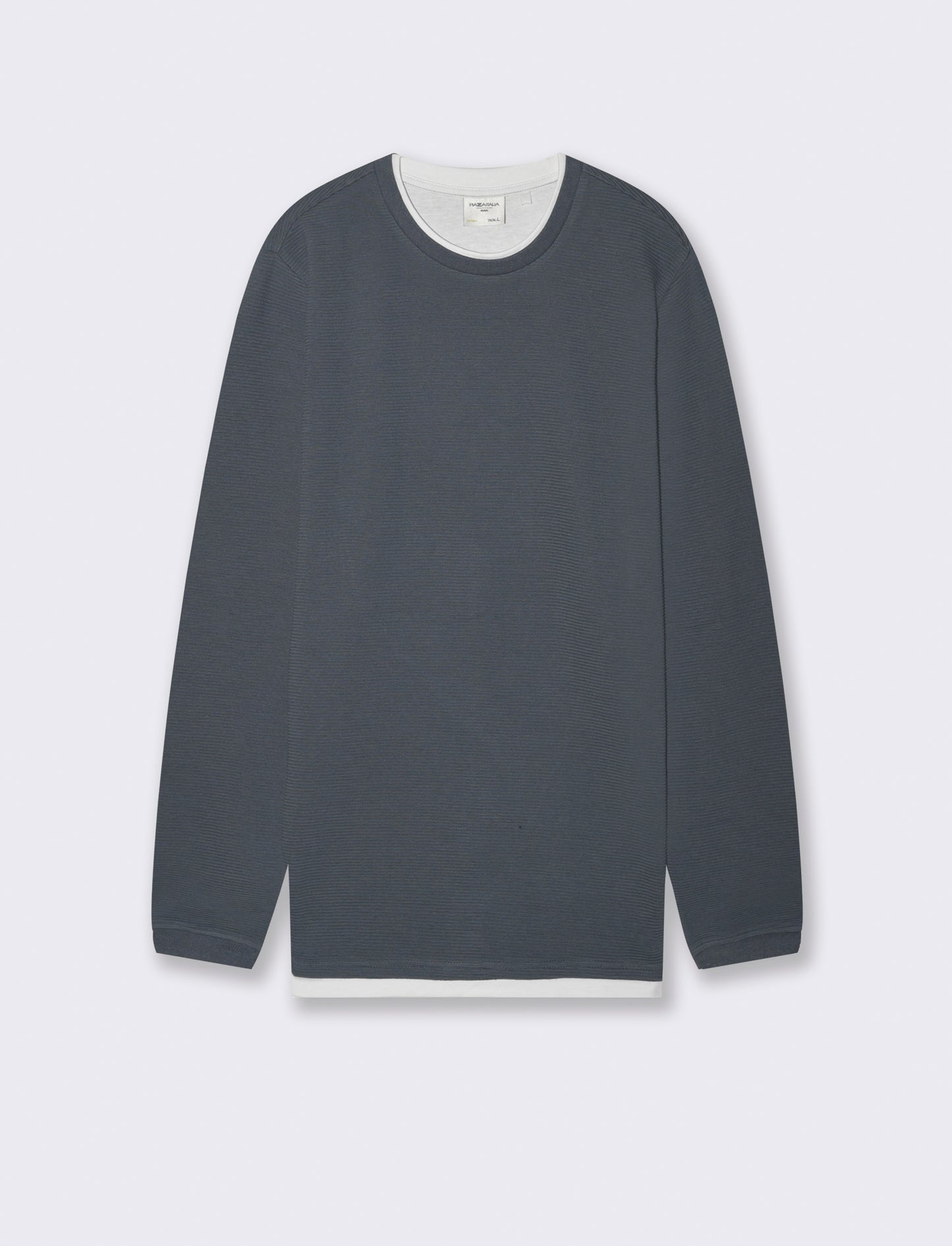 T-SHIRT CON ORLI A CONTRASTO - Avion