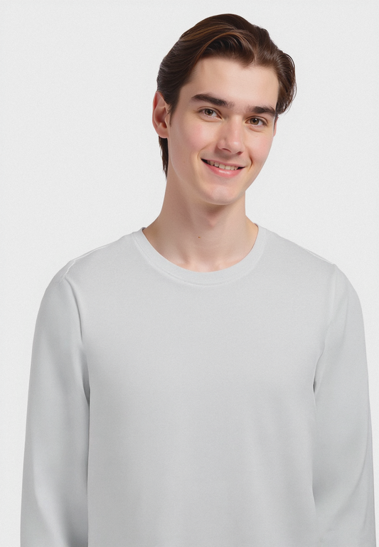 T-SHIRT BASIC A COSTE SLIM FIT - Bianco