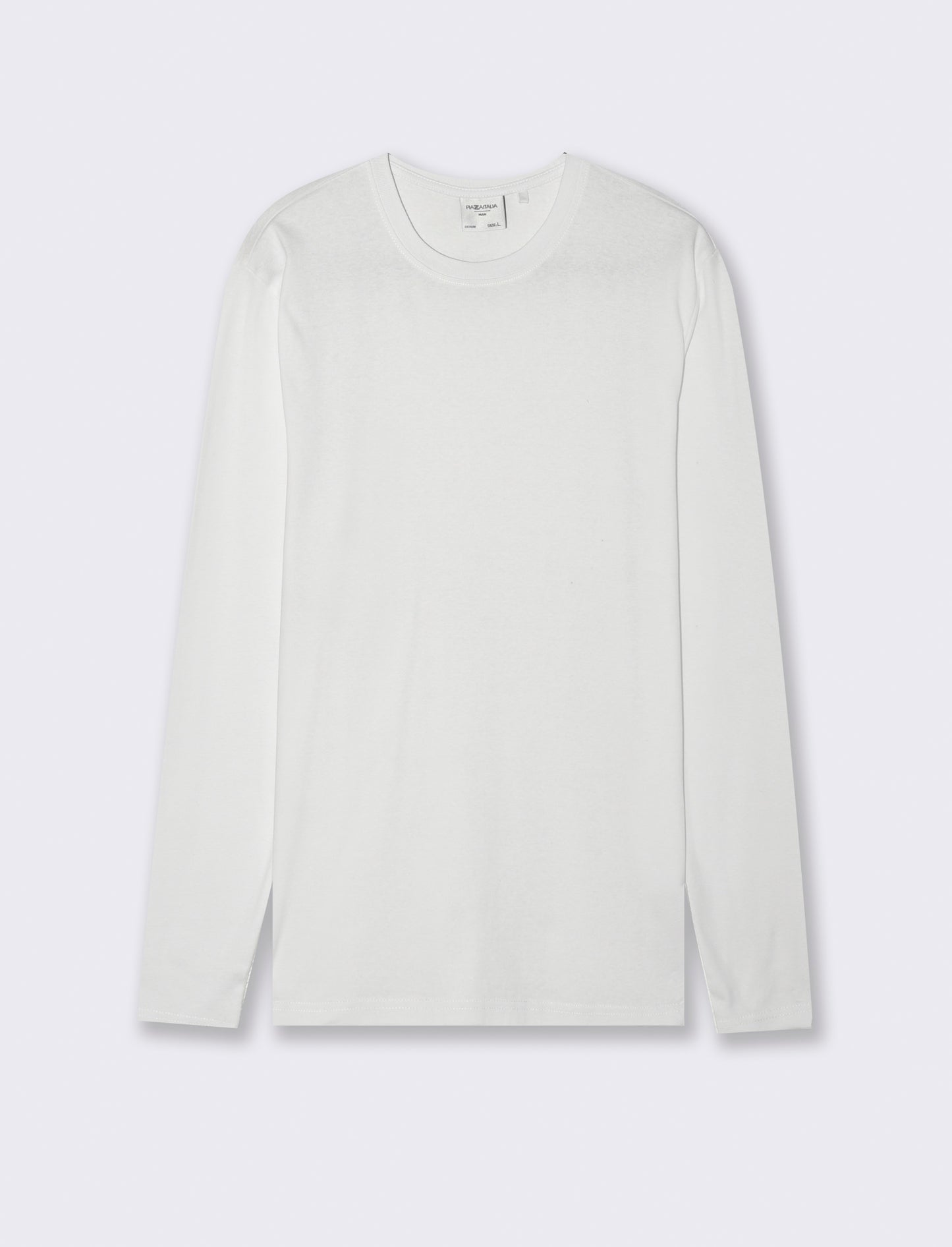 T-SHIRT BASIC A COSTE SLIM FIT - Bianco