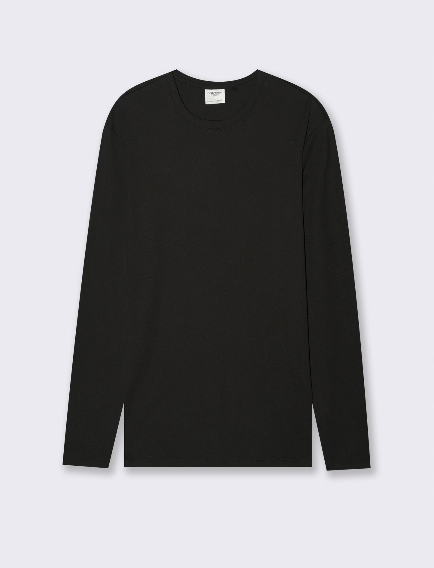 T-SHIRT BASIC A COSTE SLIM FIT - Nero