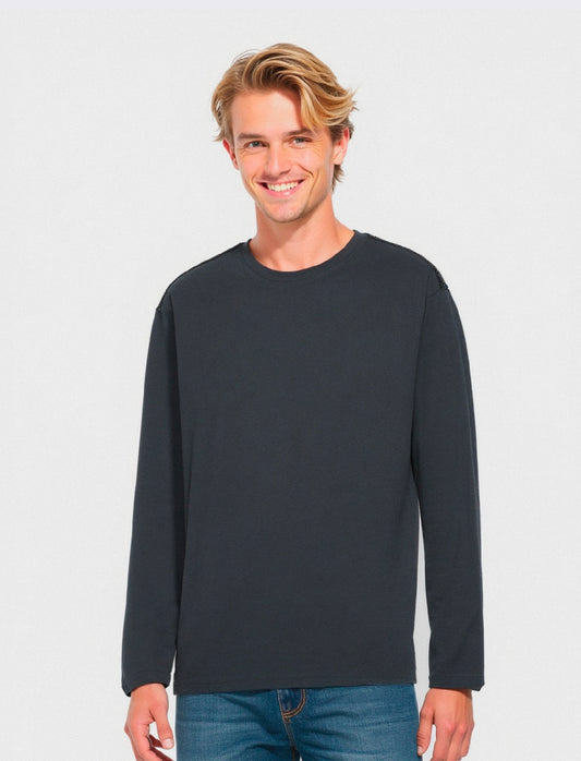 T-SHIRT BASIC A COSTE SLIM FIT - Avion