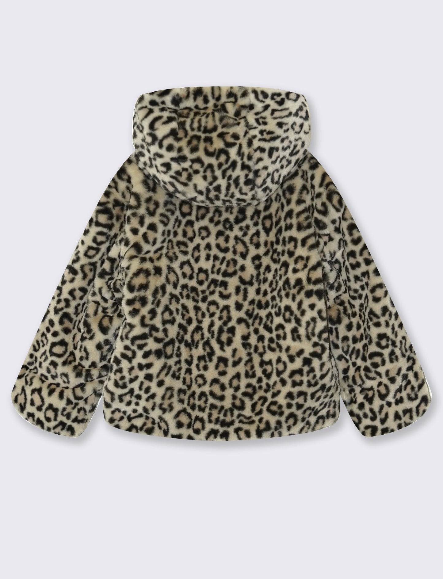 Giubbino finta pelliccia maculata con zip - Leopardato