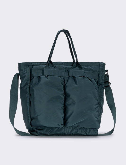 Borsa lavoro uomo nylon con tasche pratiche - Verde