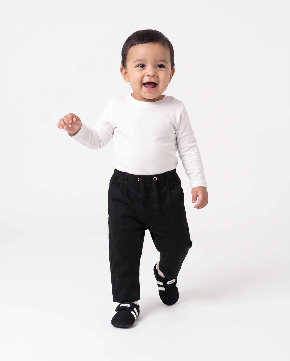 Black dress pants with drawstring - Black