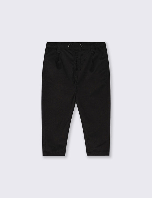 Pantaloni eleganti neri con coulisse - Nero