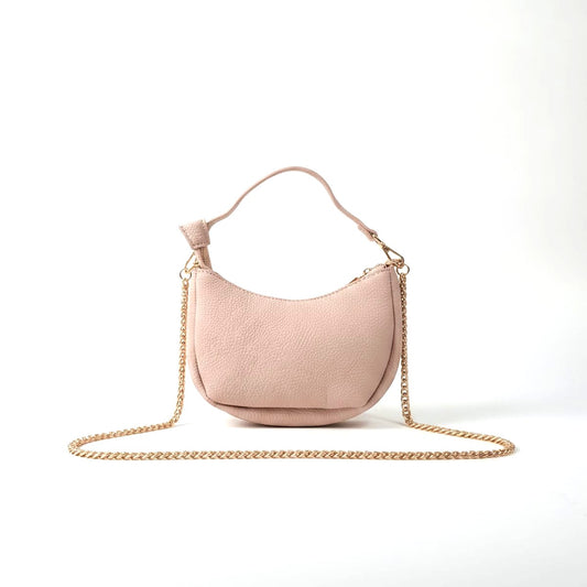 Small Elegant Crescent Bag - Pink