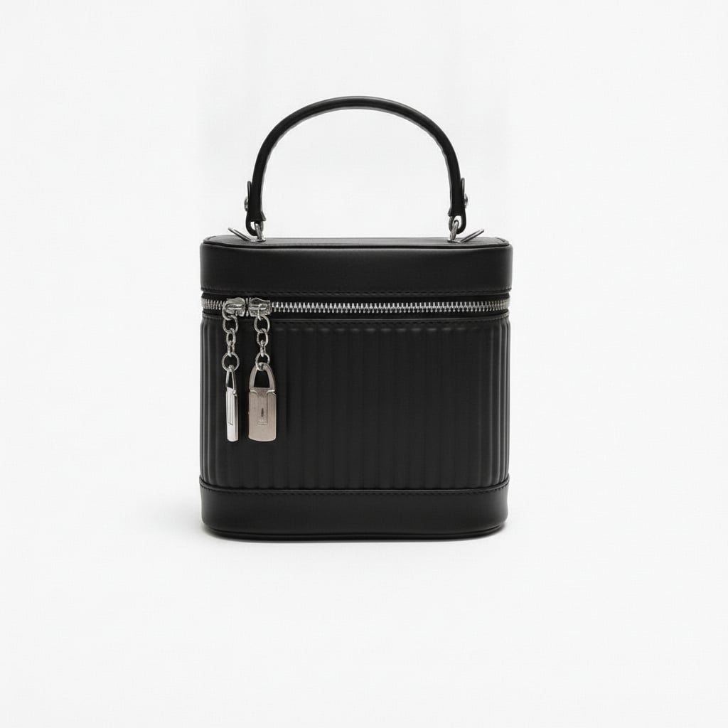 Beauty bag with shoulder strap - Black