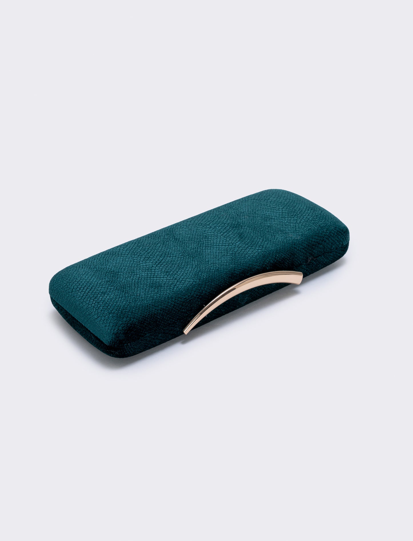 Snake velvet hard clutch - Green