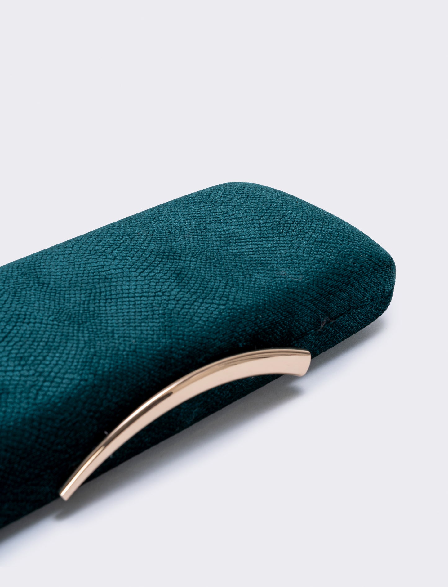 Snake velvet hard clutch - Green