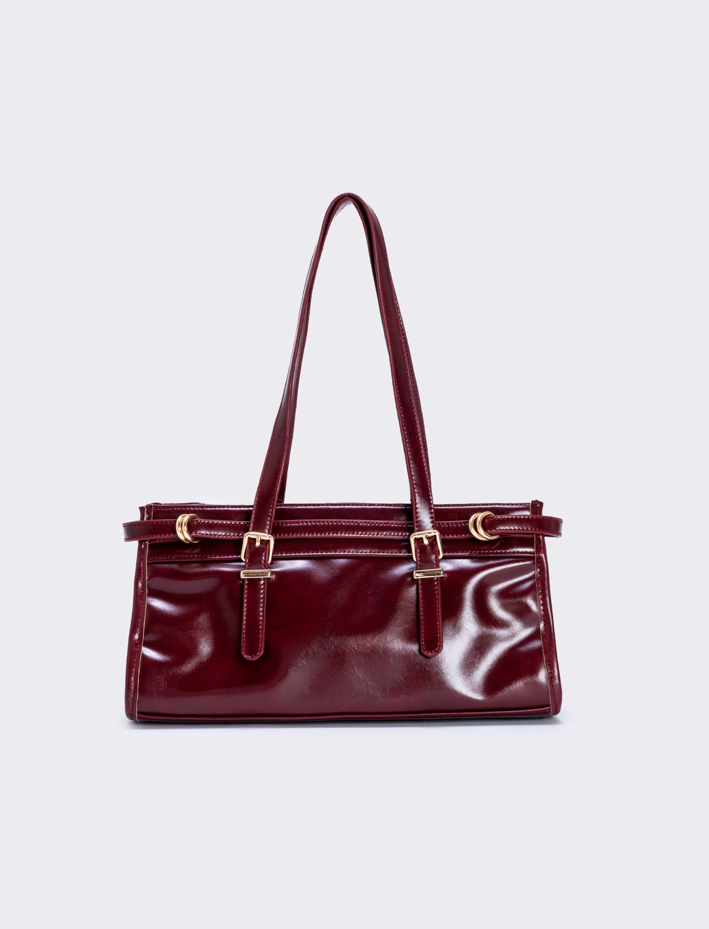 Borsa rettangolare con cinturino spalla - Bordeaux