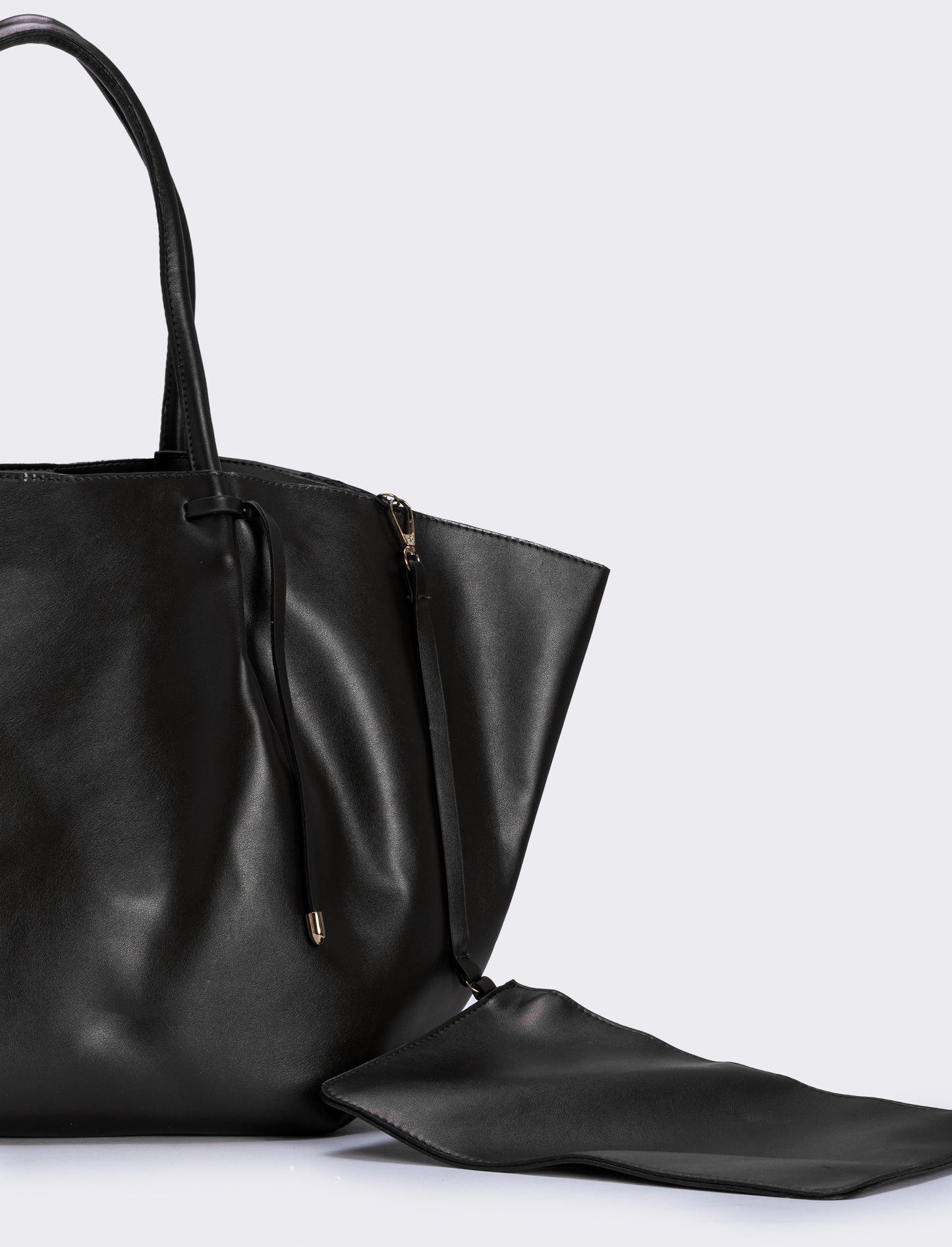 Shopper donna con borsello intreccio - Nero