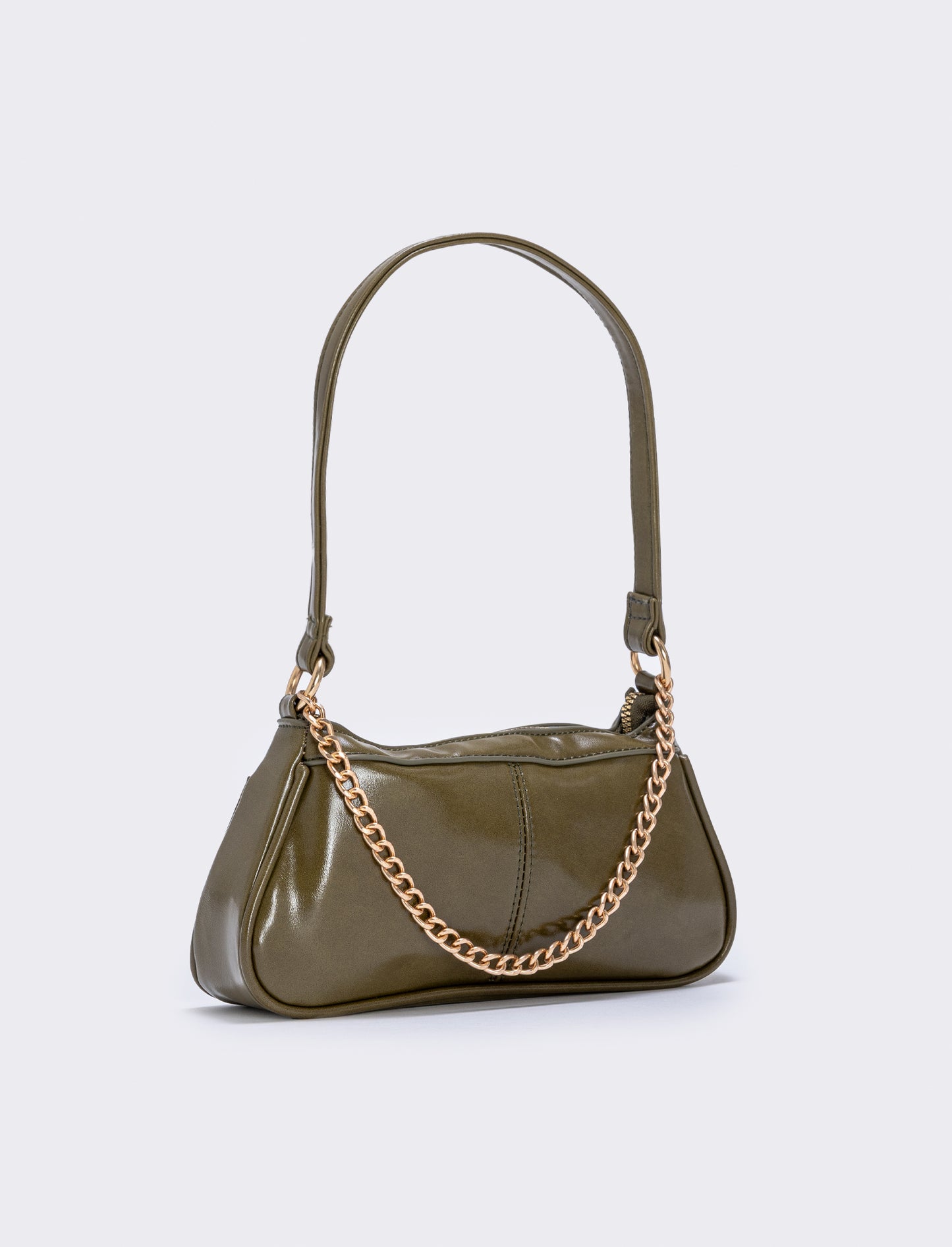Baguette bag with chain - Green