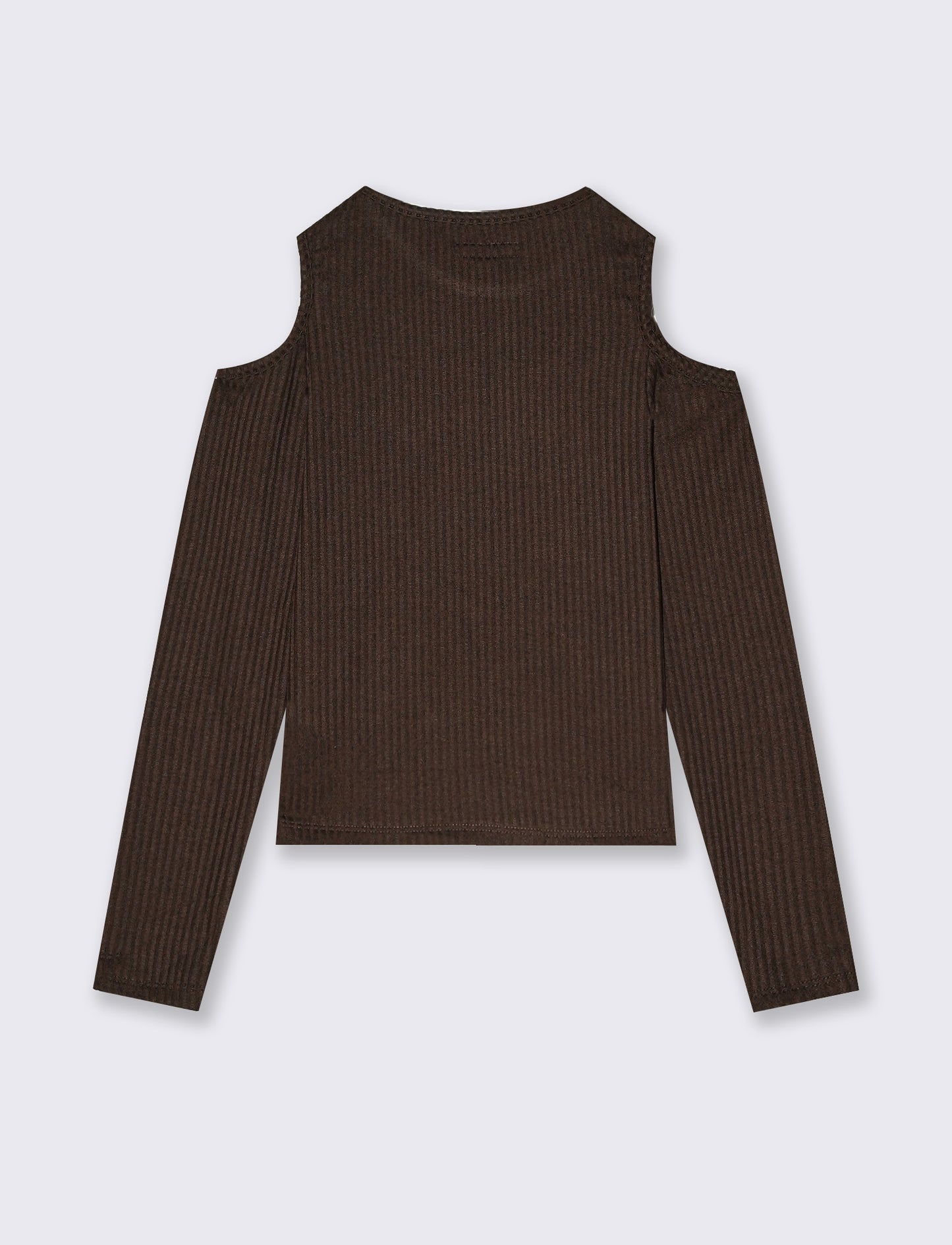 Maglietta manica lunga con borchie decorative - Marrone