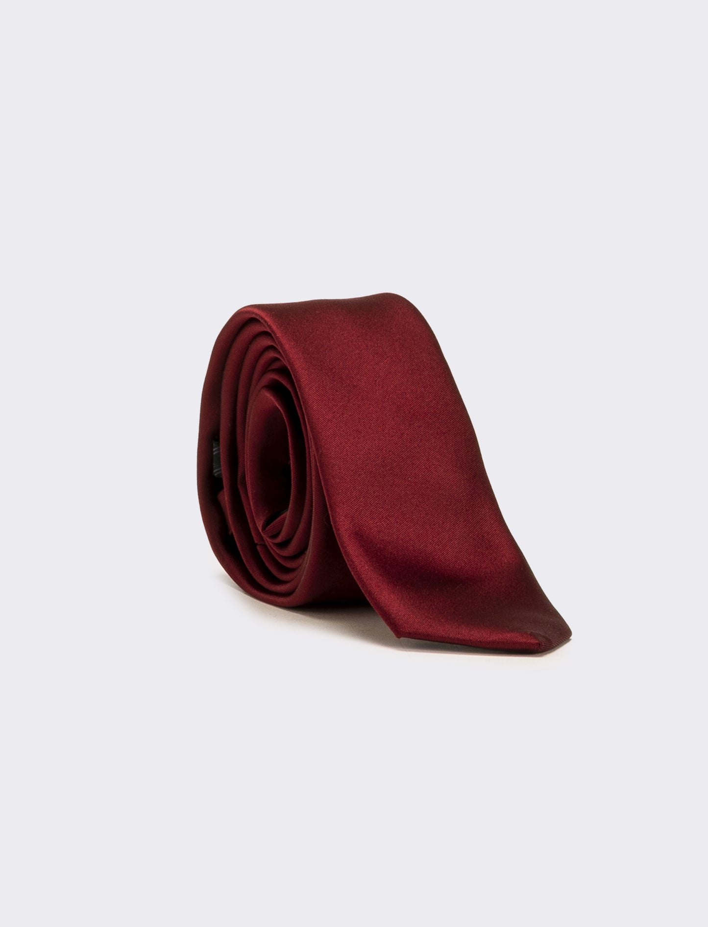 Cravatta uomo raso liscio 5cm - Bordeaux