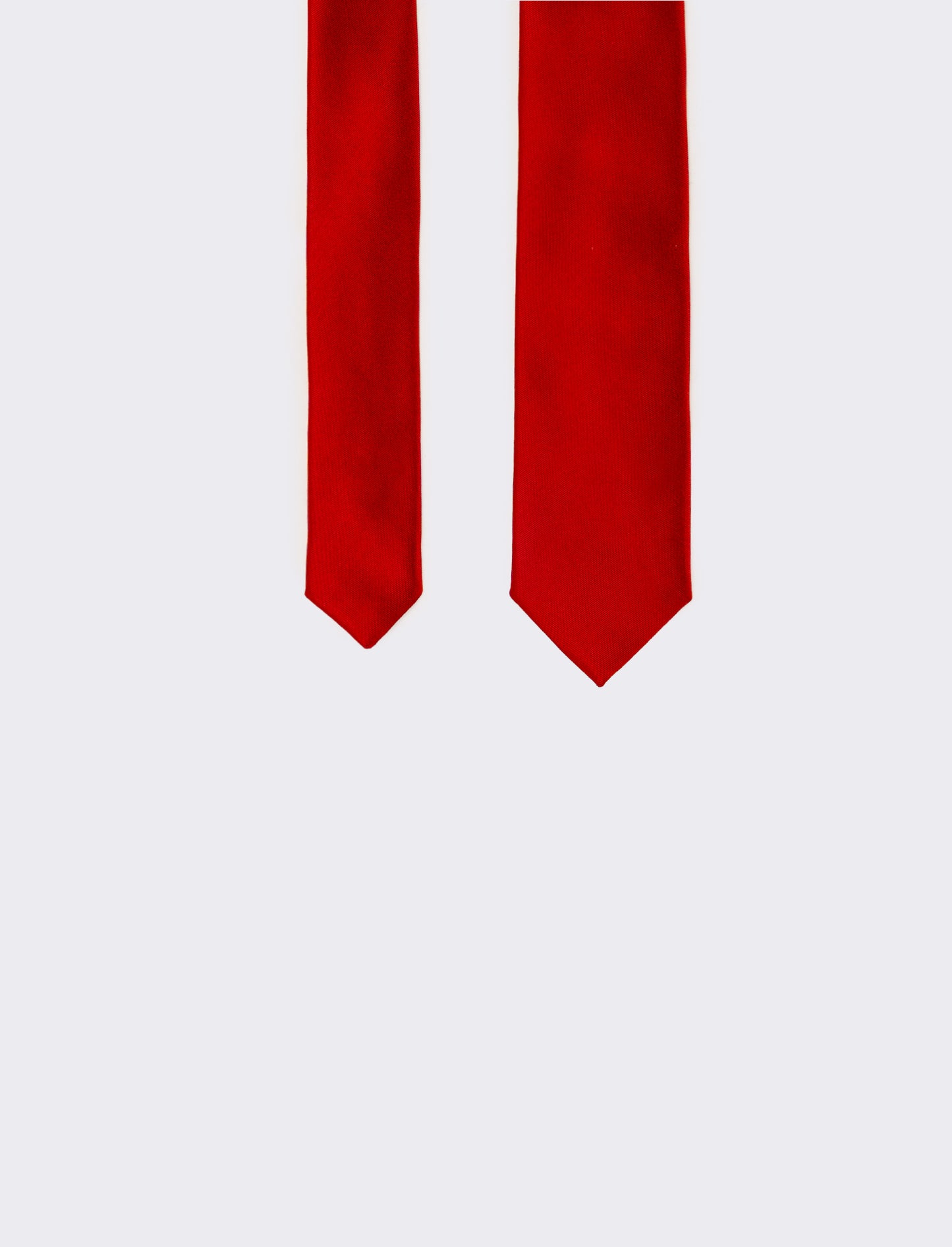 Cravatta uomo raso liscio 5cm - Rosso