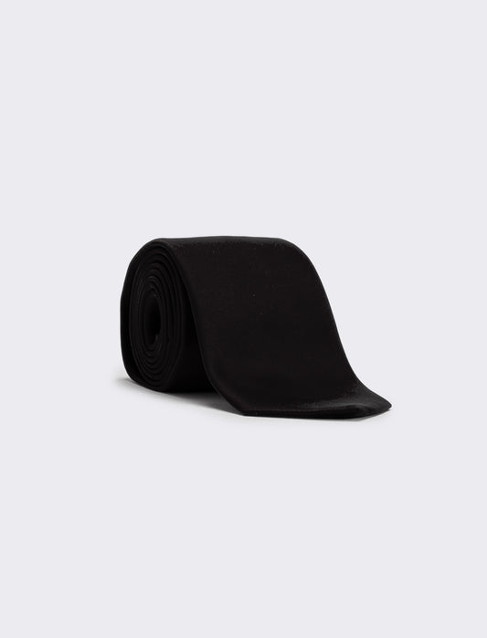 Cravatta uomo liscia 8cm - Nero