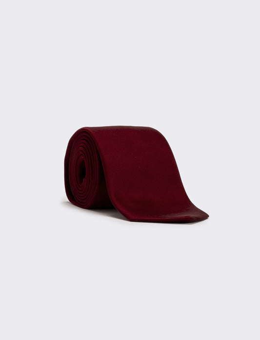 Cravatta uomo liscia 8cm - Bordeaux