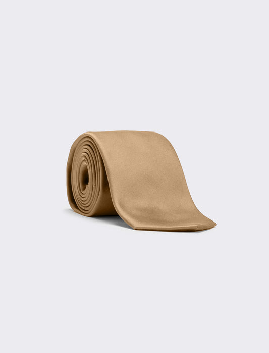 Cravatta uomo liscia 8cm - Beige