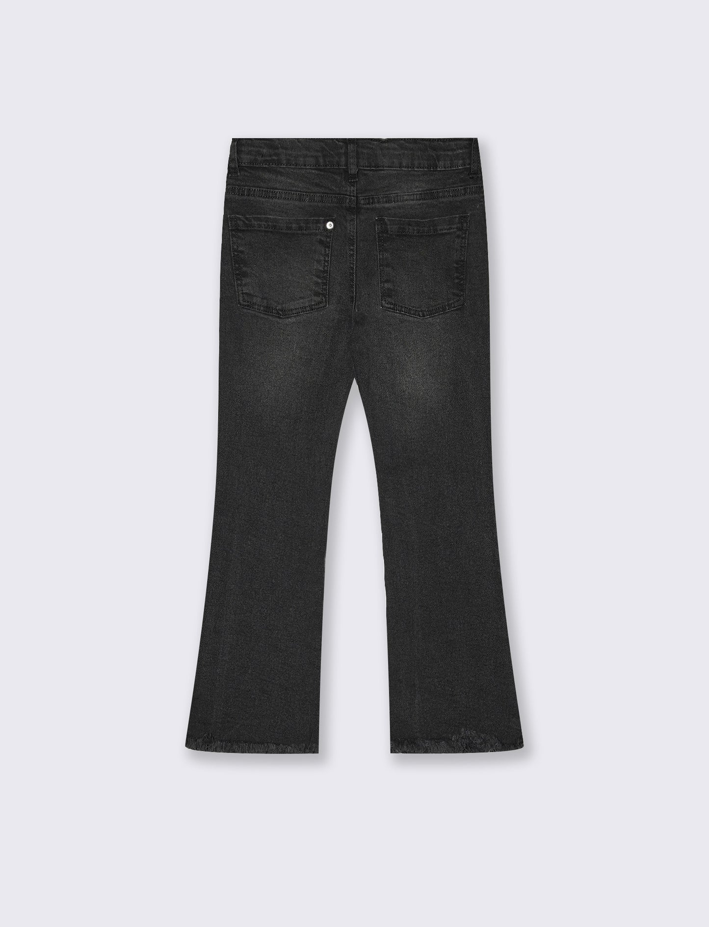 Flare fit jeans with studs and bell-bottoms - Black
