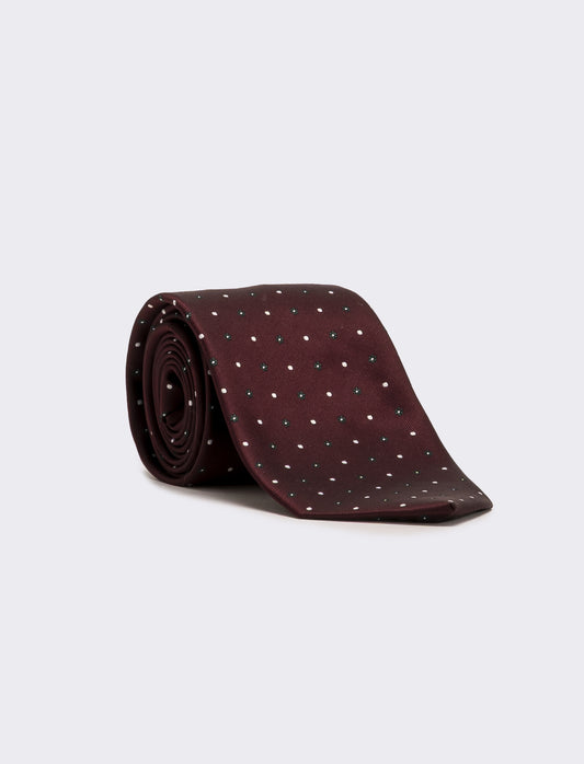 Cravatta uomo fantasia 8cm - Bordeaux