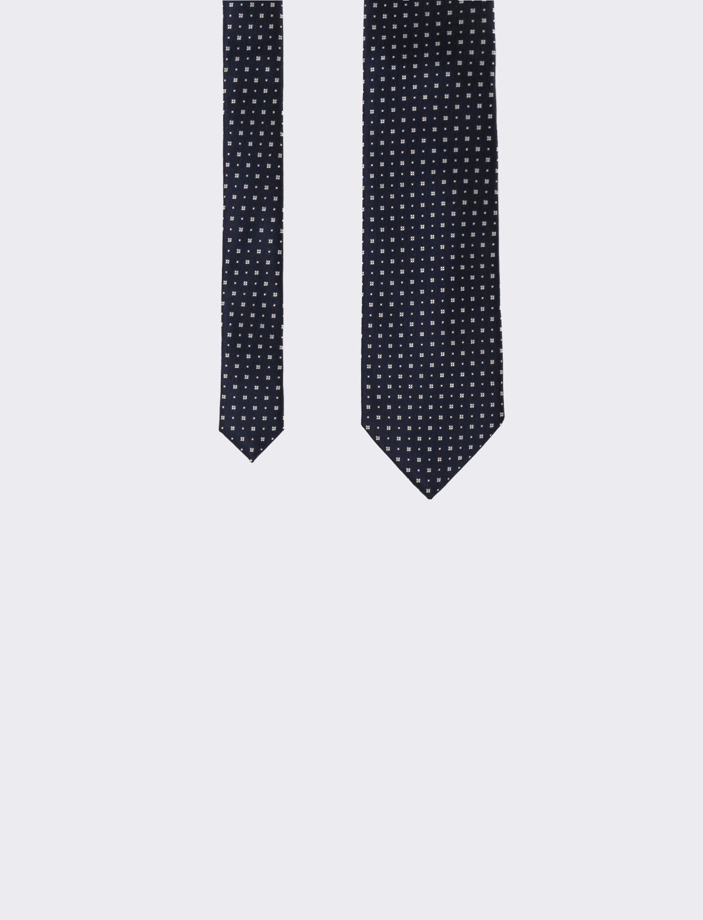 Cravatta uomo fantasia 8cm - Blu-bianco