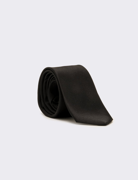 Cravatta uomo 6,3cm + pochette - Bianco-nero
