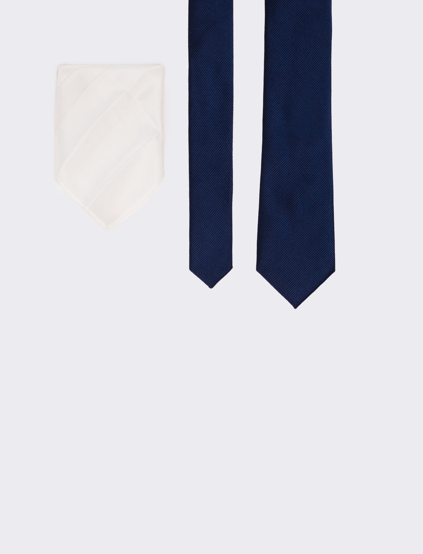 Cravatta uomo 6,3cm + pochette - Blu