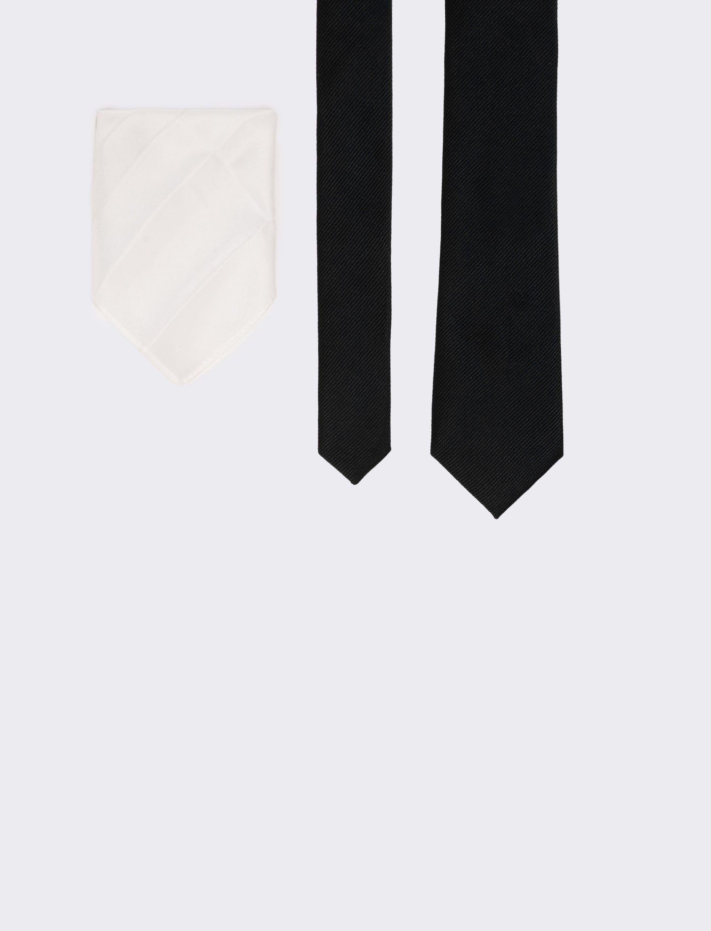 Cravatta uomo 6,3cm + pochette - Nero