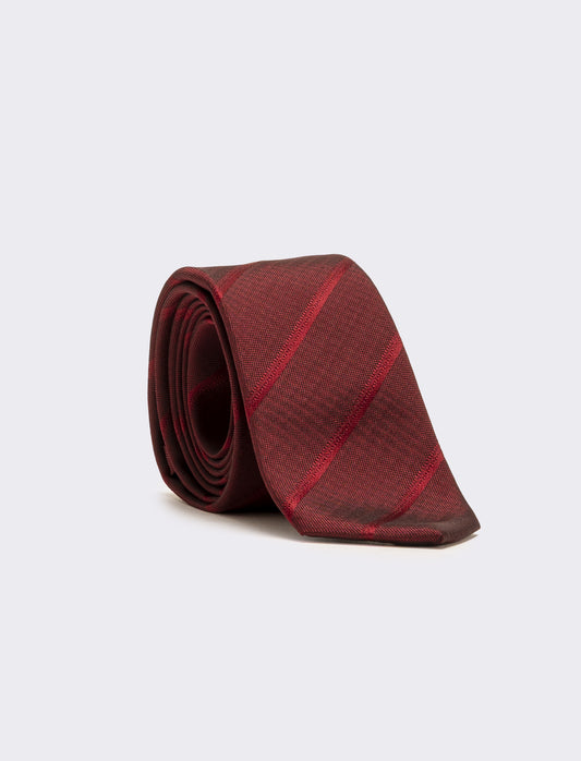 Cravatta uomo 6,3cm + pochette - Bordeaux