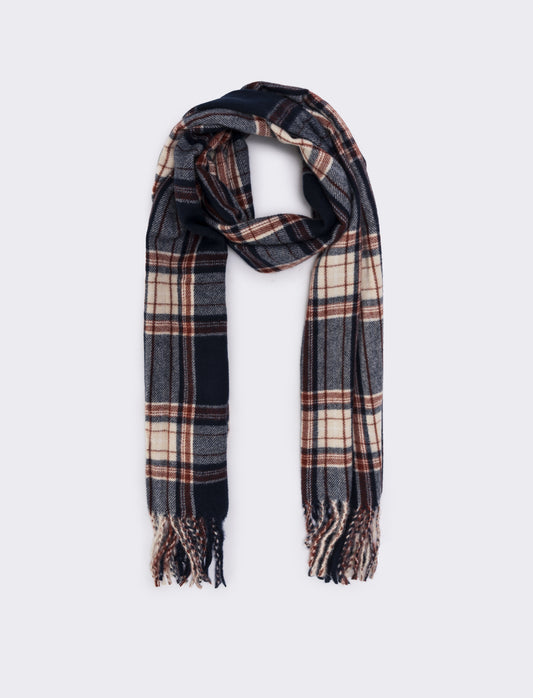 Sciarpa uomo quadri - Blu