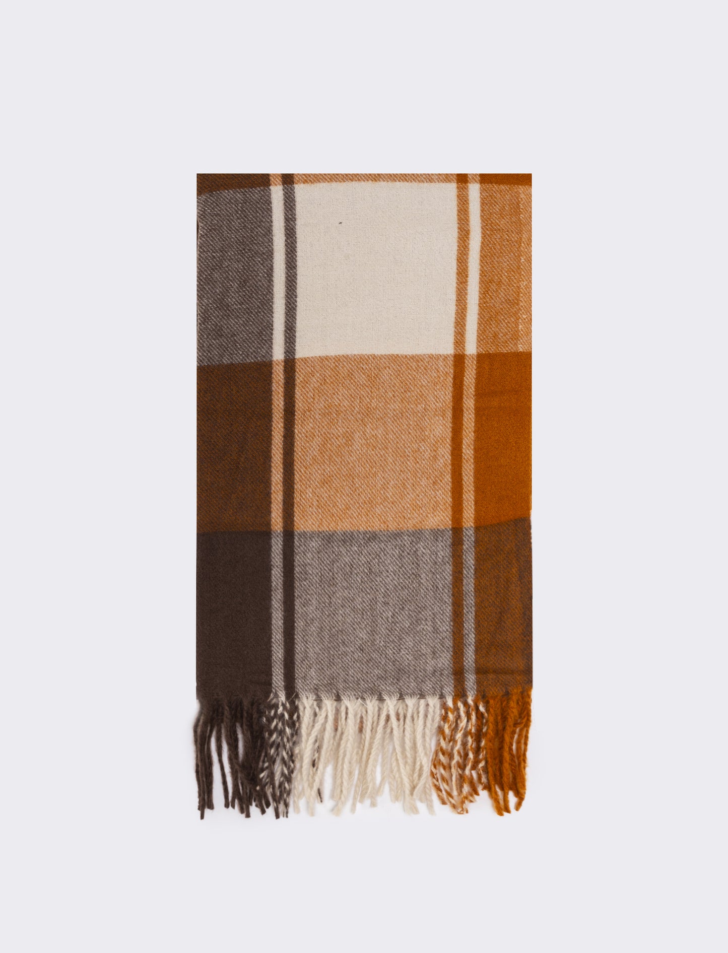 Sciarpa uomo quadri 180x70 - Arancio