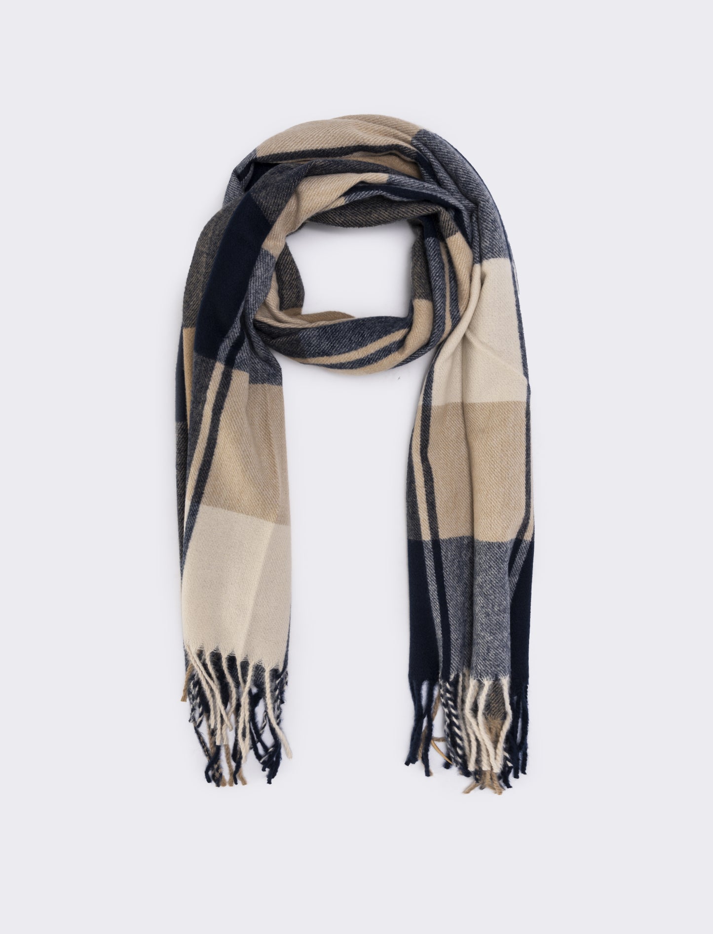 Sciarpa uomo quadri 180x70 - Blu