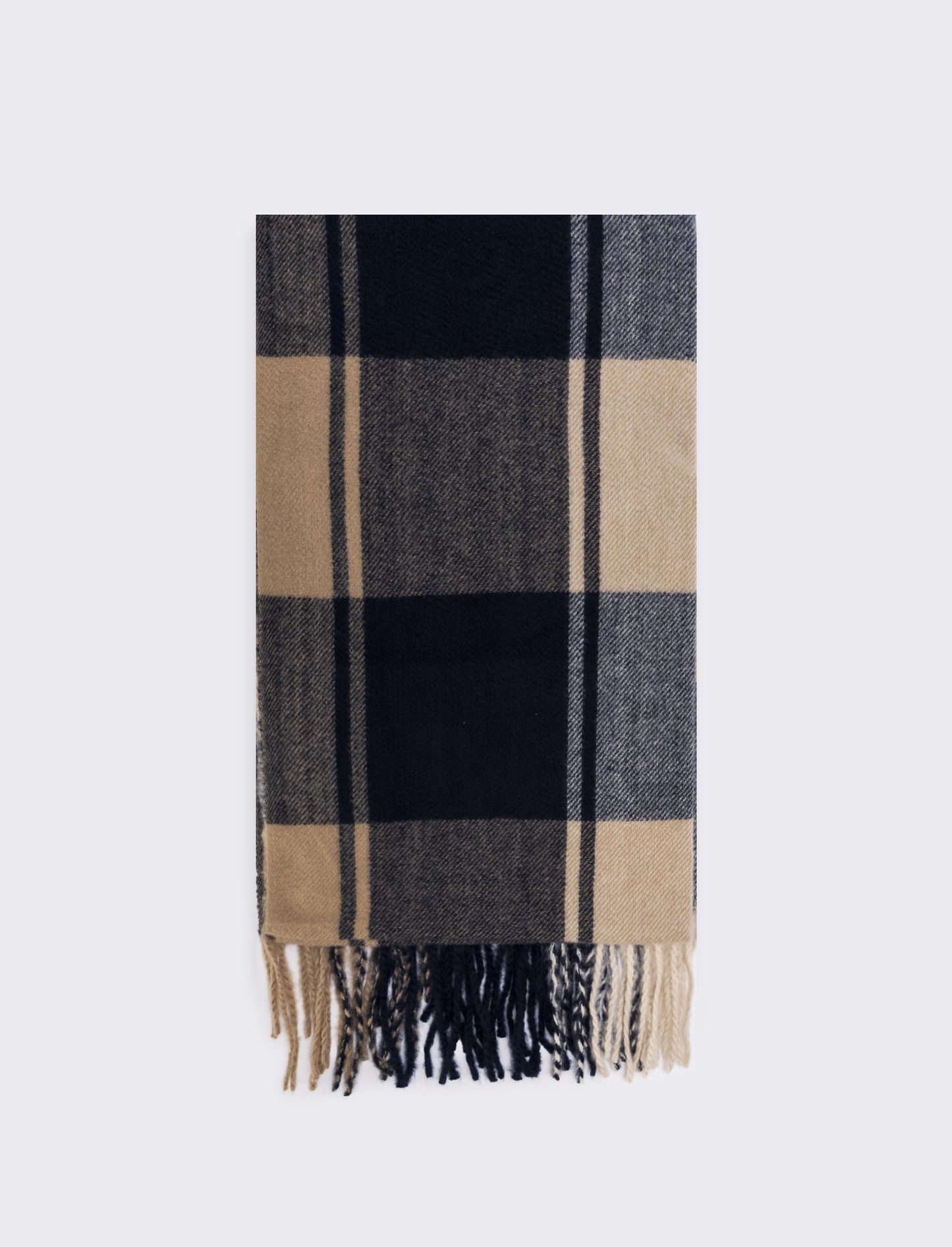 Sciarpa uomo quadri 180x70 - Blu