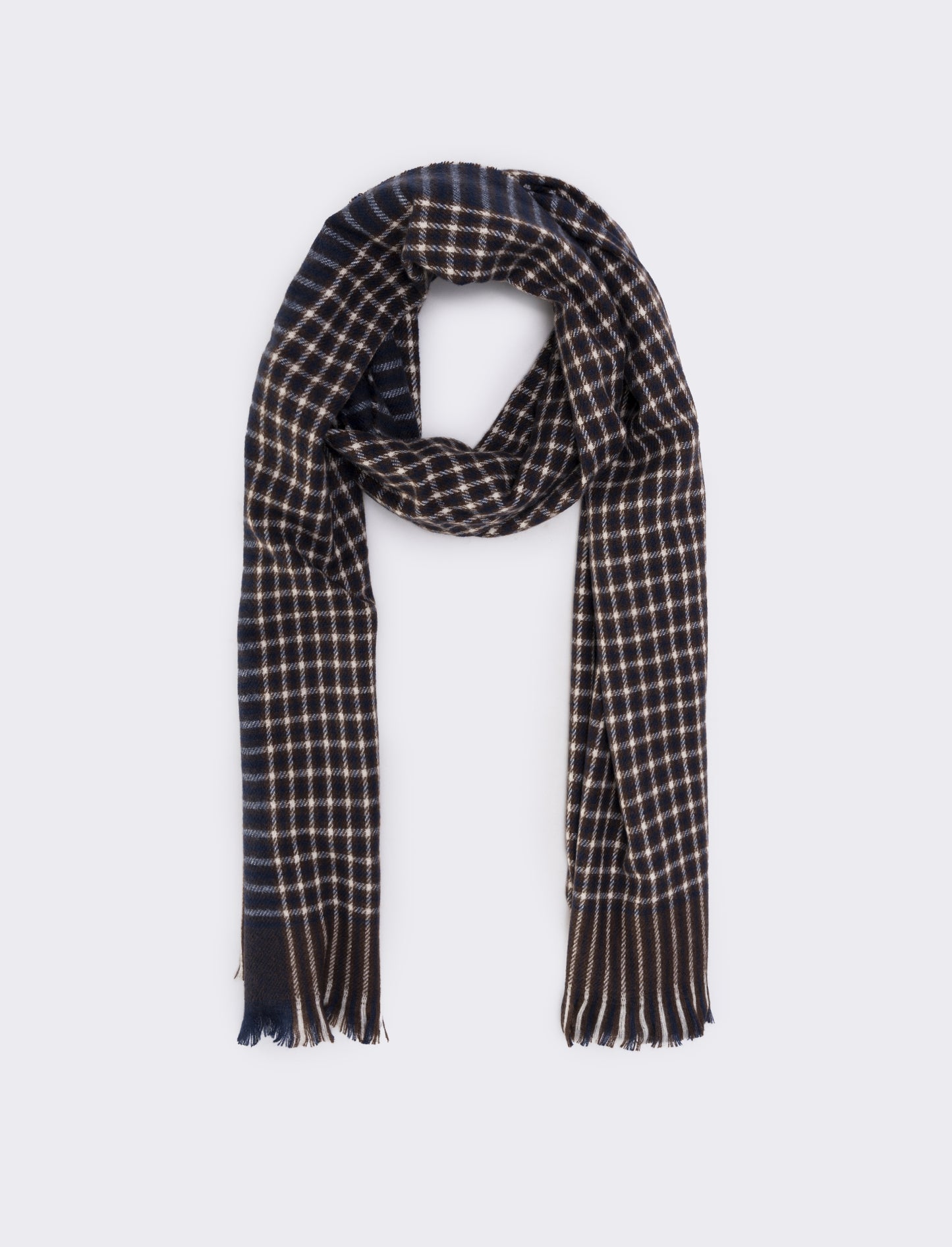 Sciarpa uomo quadri 180x70 - Blu
