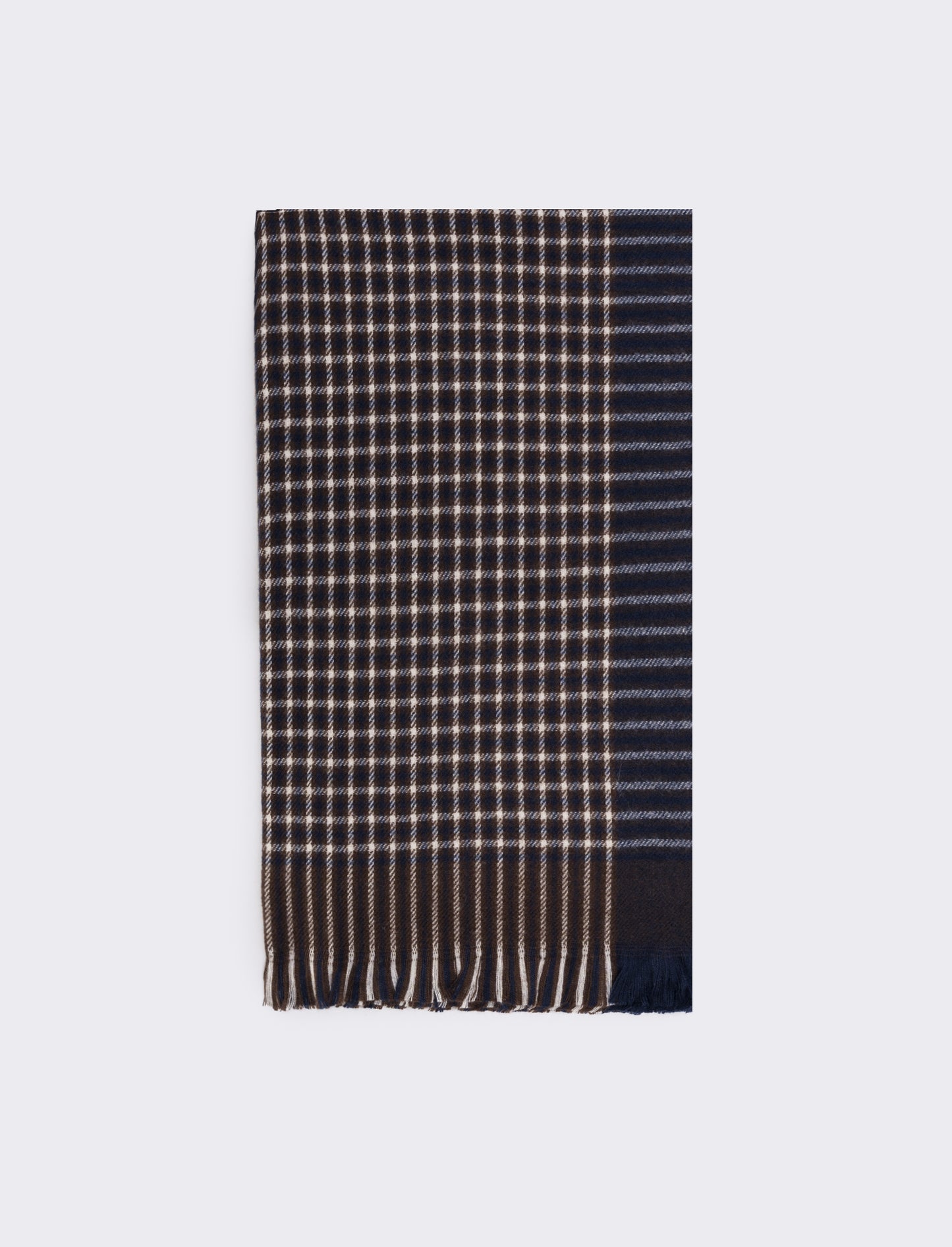 Sciarpa uomo quadri 180x70 - Blu