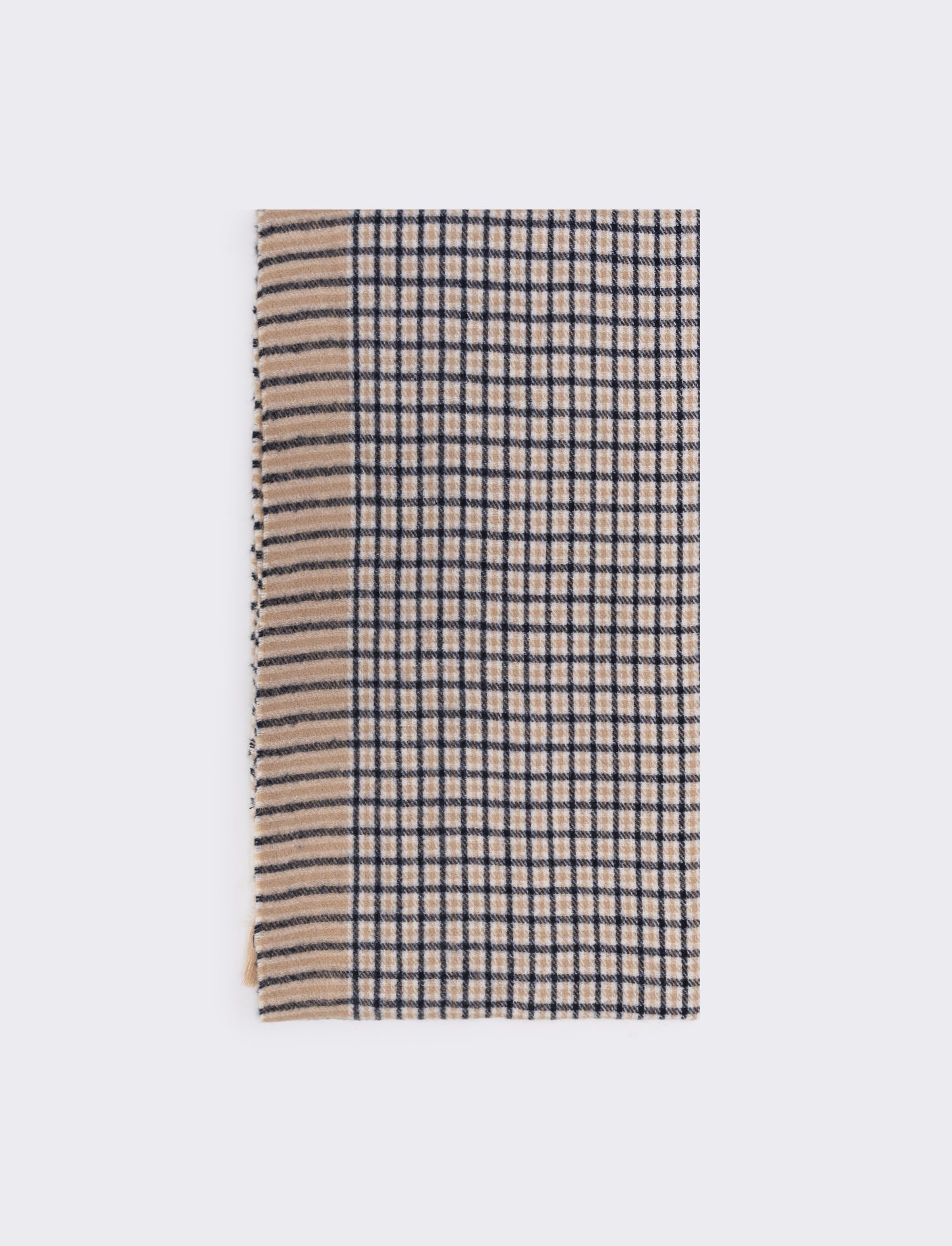 Sciarpa uomo quadri 180x70 - Beige