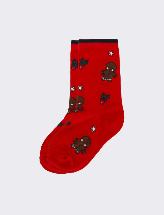 Calzino natale bambino - Rosso