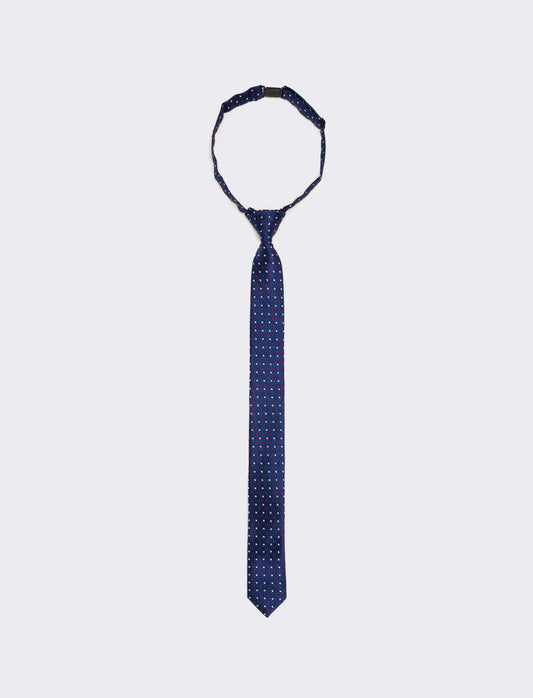 Cravatta bambino nodo - Blu-rosso