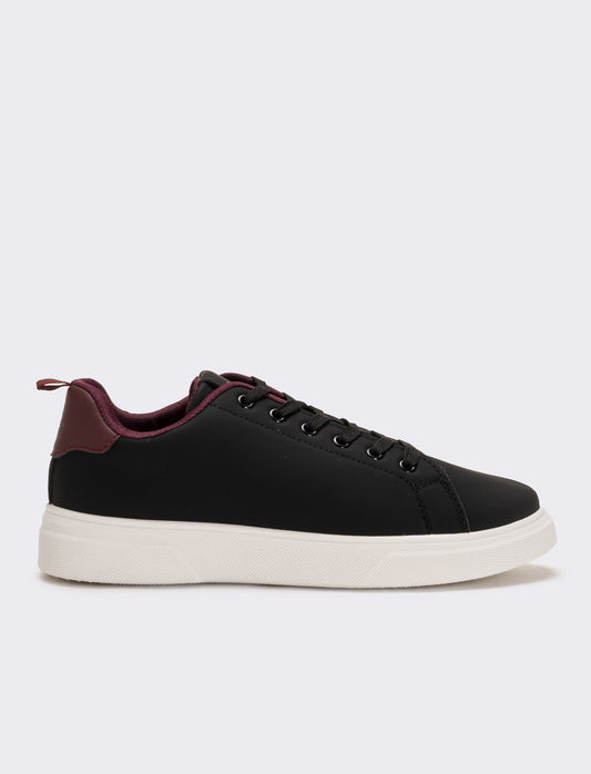 Sneakers con fodera a contrasto da uomo - Nero