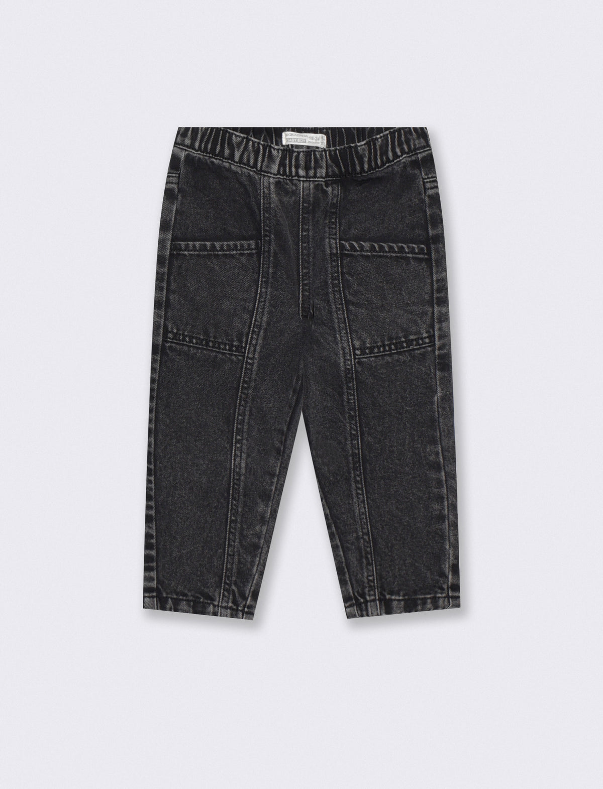 Jeans ampi con tasche per look trendy - Nero