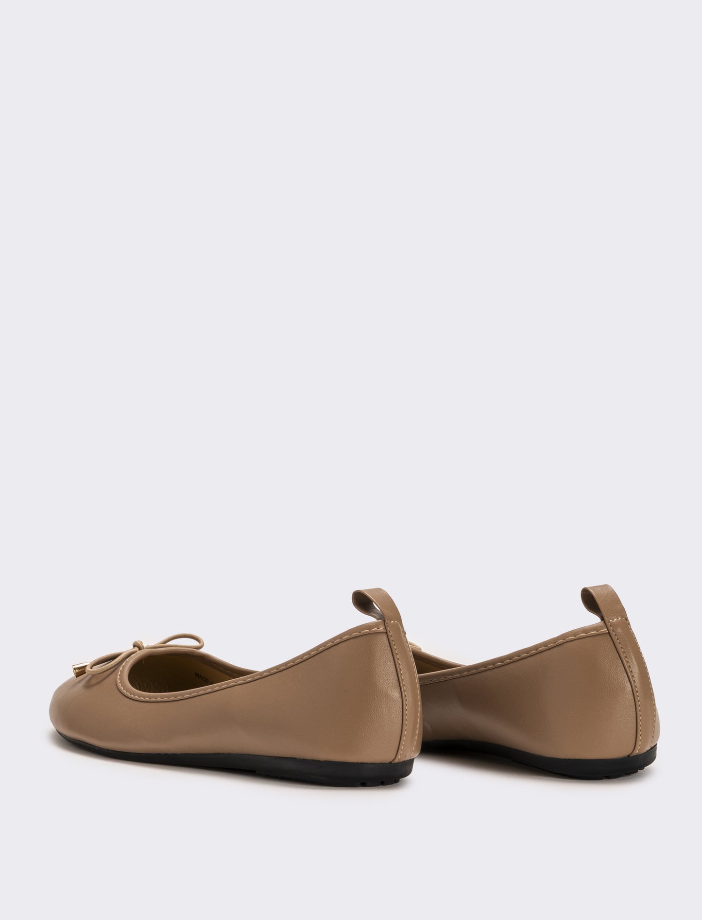 Ballerina con fiocco da donna - Grigio fango