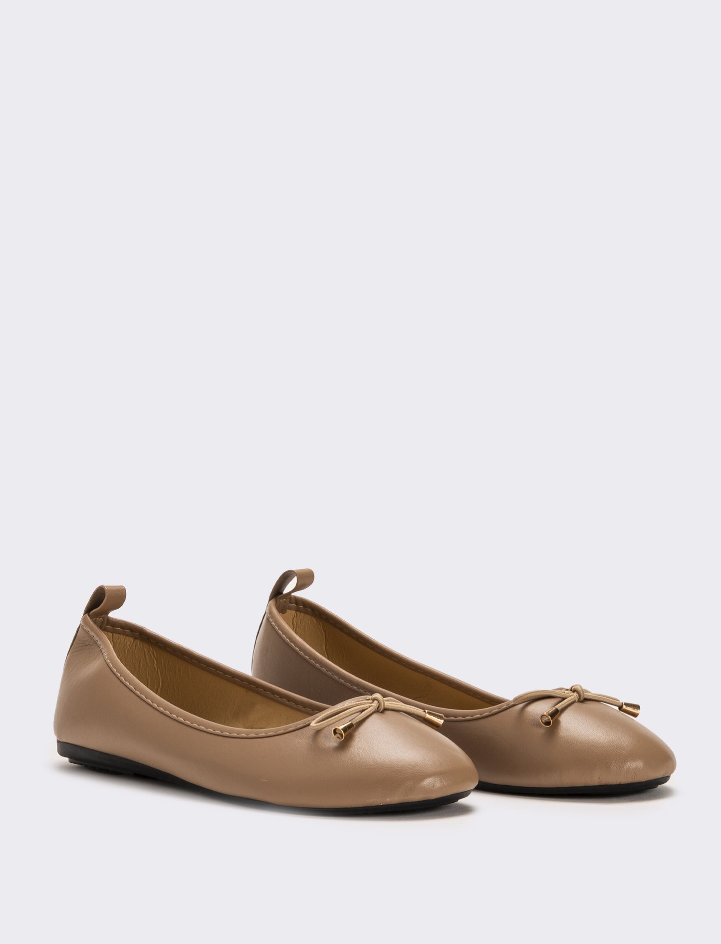 Ballerina con fiocco da donna - Grigio fango