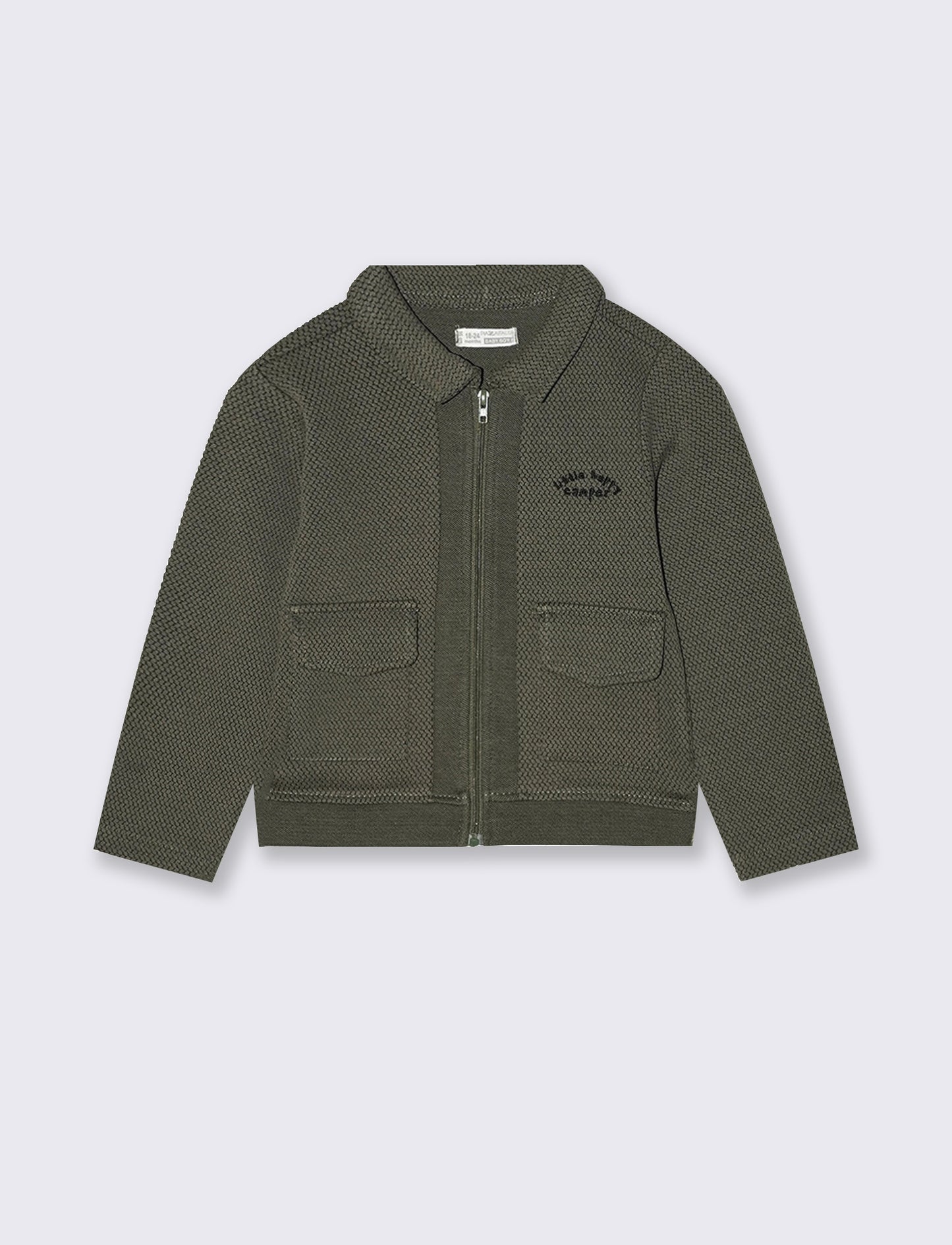 Felpa giubbotto elegante e alla moda - Verde militare