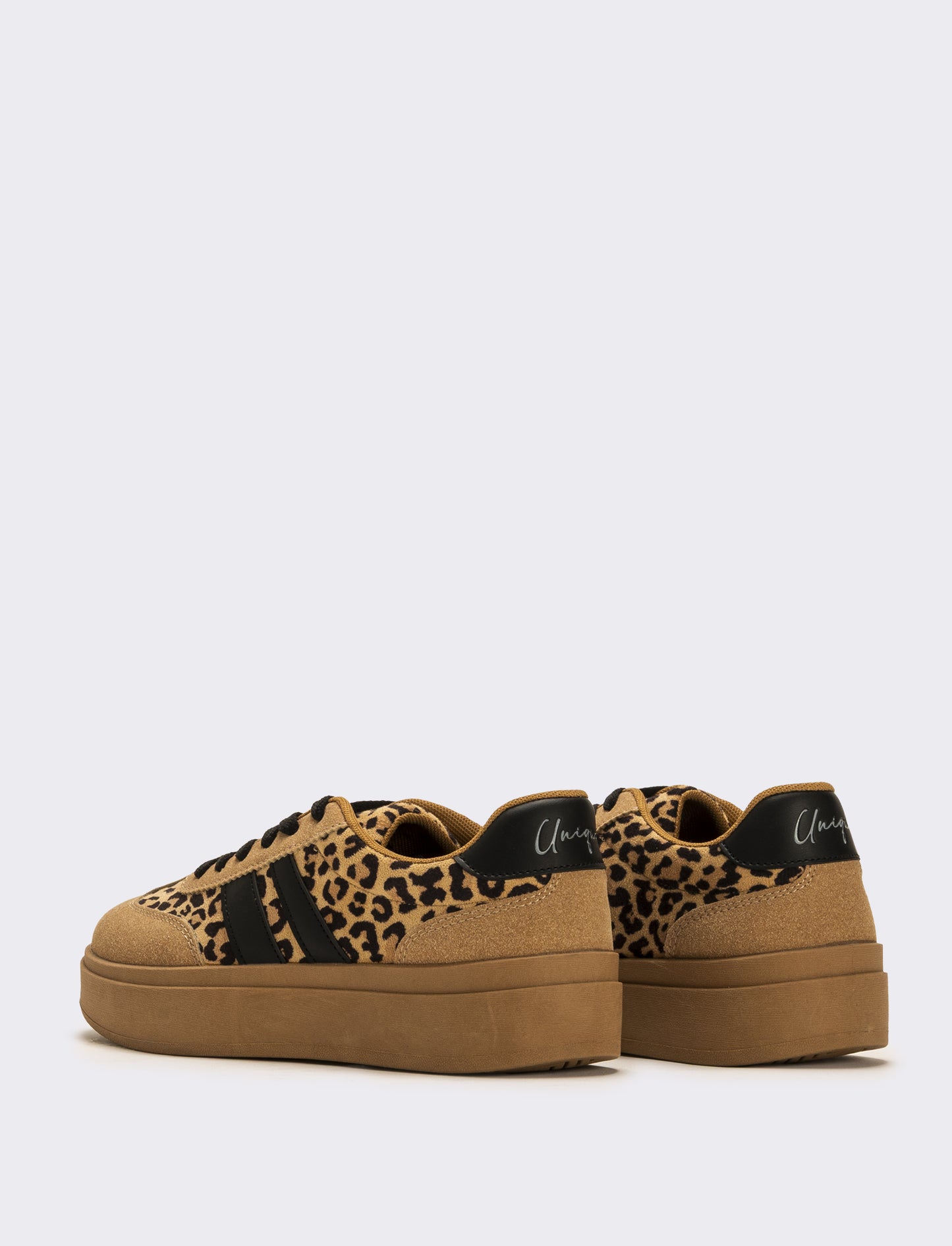 Sneakers leopardata da donna - Cammello