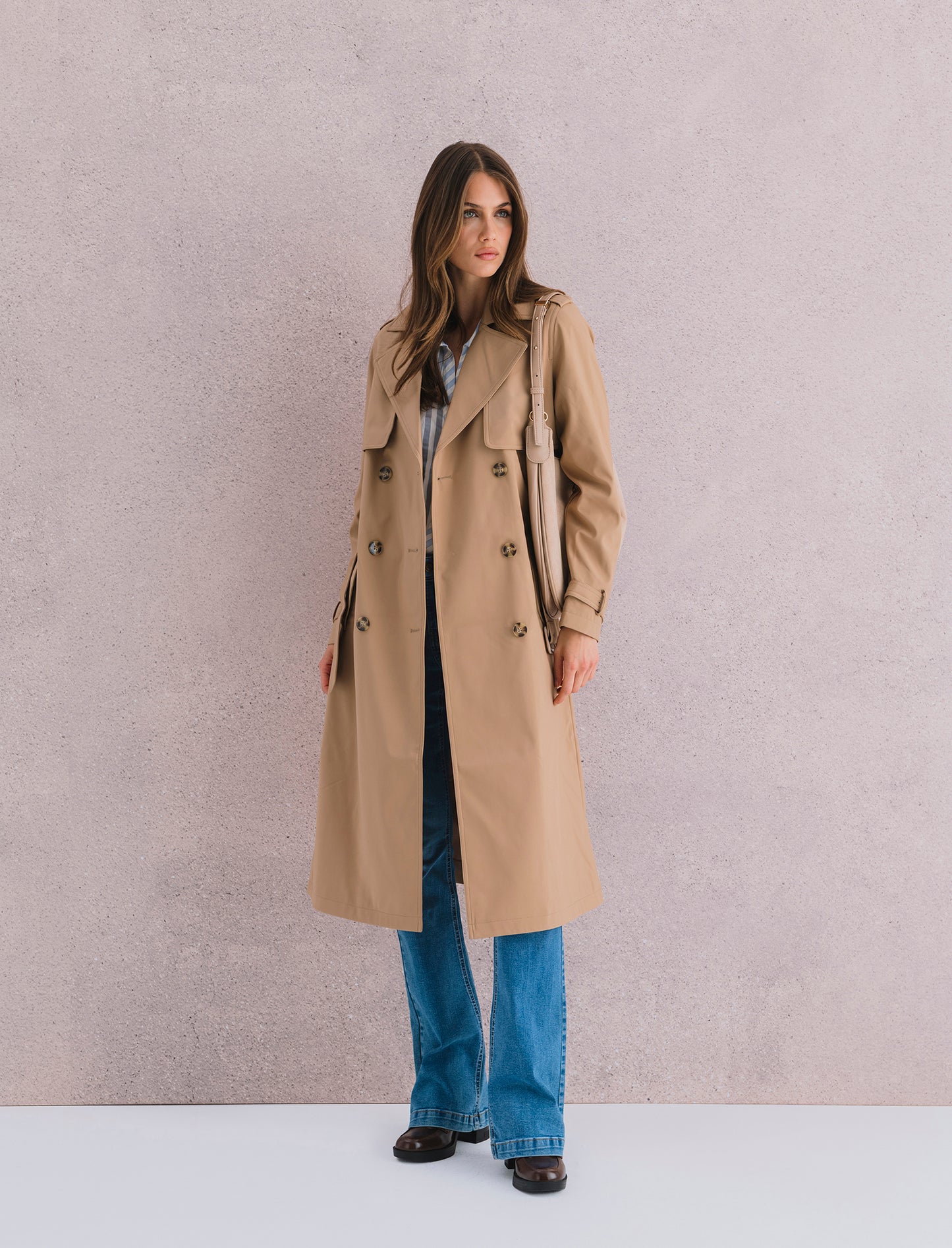 TRENCH CON CINTURA - Cammello