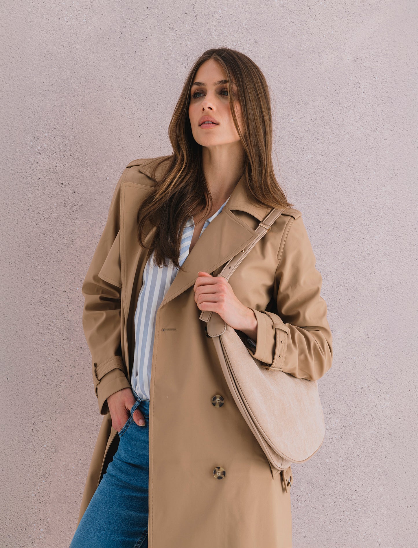 TRENCH CON CINTURA - Cammello