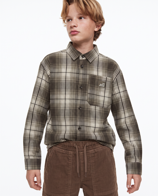 Plaid Cotton and Flannel Shirt - Multicolor