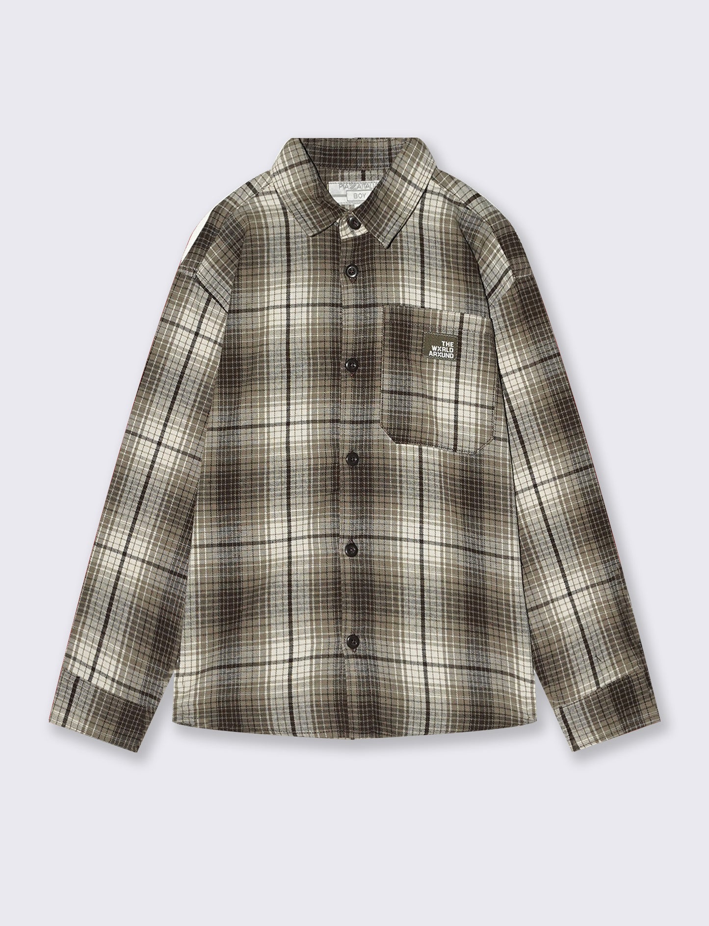 Camicia a quadri in cotone e flanella - Fantasia